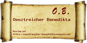 Oesztreicher Benedikta névjegykártya